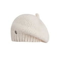 thumbnail image 2 of Deago Women French Beret Hat Knit Warm Beanie Cap Classic Solid Color Autumn Winter Hats (White), 2 of 8