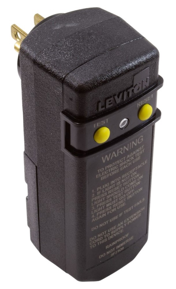 Leviton GSRA2 GFCI SelfTest Right Angle PlugIn 20 AMP 115 Volt