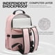 thumbnail image 4 of Mochila para portátil LOVEVOOK para mujer, 15.6 pulgadas, impermeable, rosa, 4 of 8