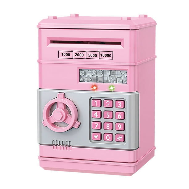 Cajero automático electrónico para niños, contraseña, caja fuerte bancaria, gran capacidad
