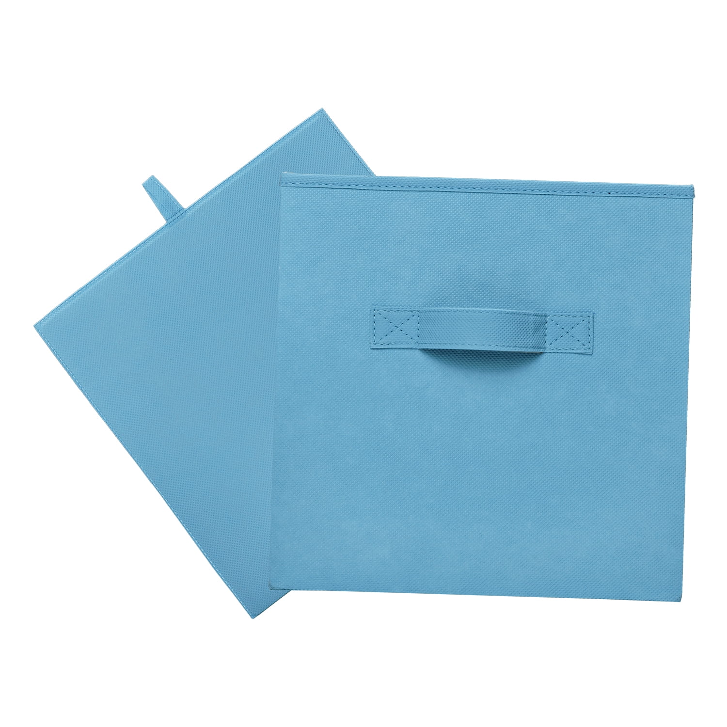 Mainstays Collegiate Collapsible Fabric Bins 10.5X10.5, Victory Blue, 4 Pack