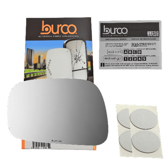 Burco Side View Mirror Replacement Glass with Motor Mount Plate - Clear Glass - 2942RSG