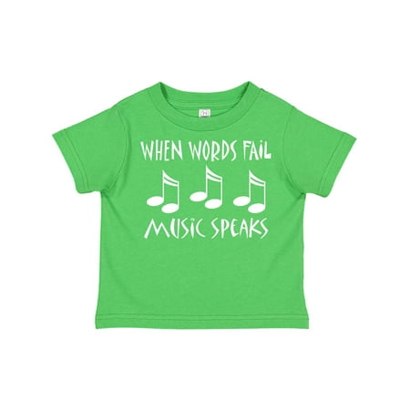 

Inktastic Words Fail Music Speaks Gift Toddler Boy or Toddler Girl T-Shirt