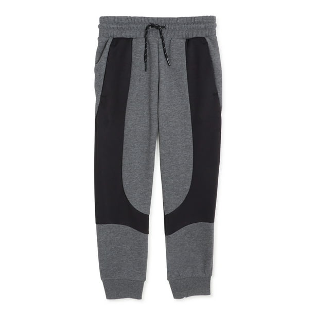 Athletic Works Boysâ French Terry Colorblock Jogger Pants, Sizes 4-18 & Husky - Walmart.com