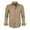Khaki@GC@, variant on Men's Buttons Down Suit Shirts Long Sleeve Dress Shirts For Men Trendy Solid Color Plus Size Lapel Soft Lightweight Business Tops