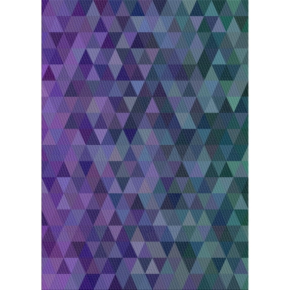 Ahgly Company Indoor Rectangle Patterned Purple Abstract Area Rugs, 3' x 5'