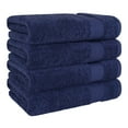 thumbnail image 5 of Cotton Paradise 100% Cotton 4 Piece Turkish Bath Towel Set, Soft Plush Towels Clearance Bathroom Set, Navy Blue, 5 of 7
