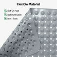 thumbnail image 4 of Non Slip Bath Tub Mat Shower Mat Massage Bathroom Bathtub Mat with Suction Cups and Drain Holes, Keep Floor Clean, Soft on Feet, Machine Washable Shower Floor Mat, 30.3 x 17.7 Inch (Grey ), 4 of 6
