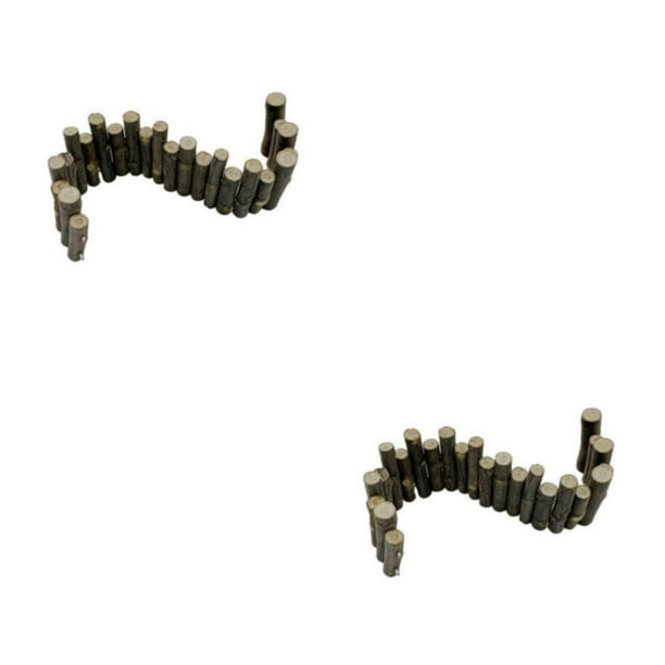 Greeniant Valla de ramas naturales para conejos - Engrosamiento y partición estable - Ambiente seguro y natural para conejos Longitud 40 cm Longitud 40 cm, altura 8 cm/10 cm 2Conjunto