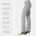 thumbnail image 3 of Fishers Finery Women's Ecofabric Ponte Knit Bootleg Dress Pant with Belt Loops (Gray, M), 3 of 6