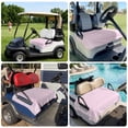 thumbnail image 6 of Golf Cart Seat Covers for 2 Seater, Pure Pink Soft Microfiber Cart Seat Towel Blanket, Simple Solid Color Absorbent Breathable Non Slip Bench Seats Protector for Golf Course 51"x31", 6 of 9