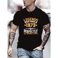 thumbnail image 1 of LEGENDS WERE BORN IN 1973 Pattern Men's T-shirt, Creative Streetwear, Comfy Chic Casual Top, Men Clothing Tee For Adult, Men, Women, Teen, Teenager, Adolescent,Youth, 1 of 6