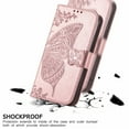 thumbnail image 5 of for Samsung Galaxy A06 Leather Wallet Phone Case, Butterfly Flower Relief Folio Flip Cover, Floral Card Holder Cash Slot, Magnetic Clasp, Stand Support, Wrist Strap Lanyard, 5 of 8