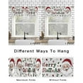thumbnail image 6 of Christmas Santa Kitchen Curtain Valances for Windows Farmhouse Short Curtains, Winter Xmas Snowflakes Holly Pine Tree Rod Pocket Valance Curtain for Bedroom Cafe Living Room 42"x12", 6 of 8