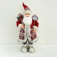 thumbnail image 4 of Santa Claus Figura Decorativa Muñeco de Pie Adorno Navideño con Material de Plástico y Terylene Reutilizable Adecuado para Decoración de Mesa Puerta Ventana Jardín Árbol de Navidad Regalo, 4 of 8