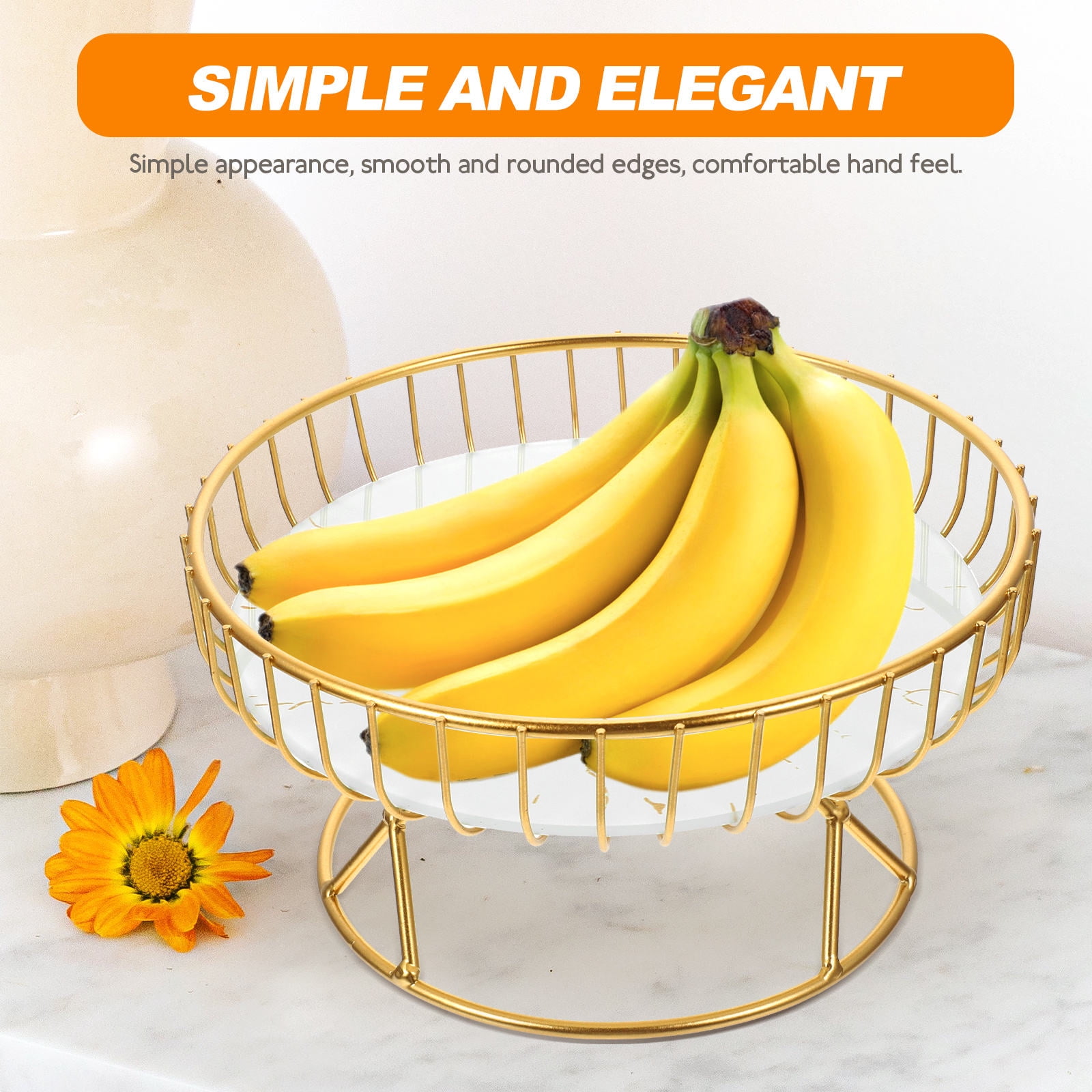 HINTRMENT Basket Tray Multi-Functional Basket Metal 1Pcs