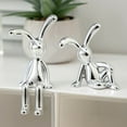 thumbnail image 3 of 1Pcs Electroplating Technology Silver Cute Cartoon Animal Car Interior Center Console Decoration Personality Accessories, 3 of 9