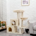 thumbnail image 2 of Topcobe Cat Tree, Cat Tower for Indoor Cats, Multi-Level Cat Condo with Scratching Posts Cat Climbing Tower for Kittens, Beige, 2 of 8