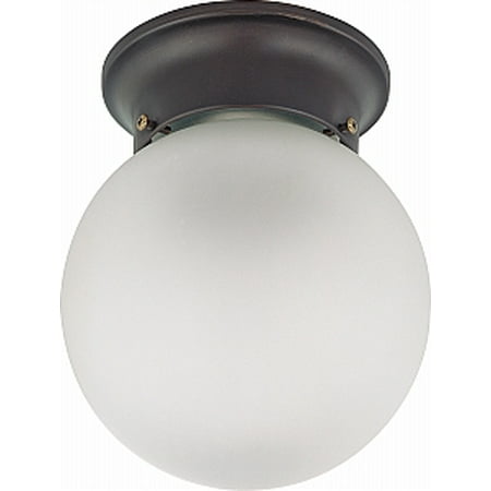 - NUVO Lighting 1 Light Incandescent Mahogany Bronze Flush Mount Light Fixture