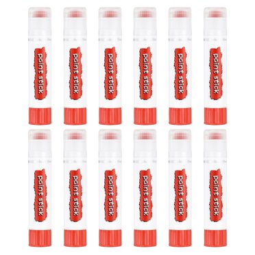 Unique Bargains Pastels à l'Huile pour Artistes, 12 Pcs Craies de Cire Pastel Bâtons de Peinture Solides Fournitures d'Art Orange Rouge (16x80mm)