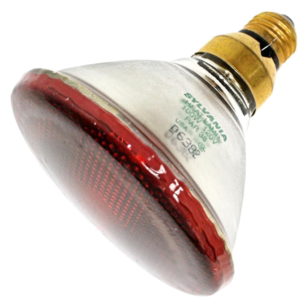 Sylvania 13849 - 100PAR38/HEAT/RED 120V Heat Lamp Light Bulb - Walmart ...