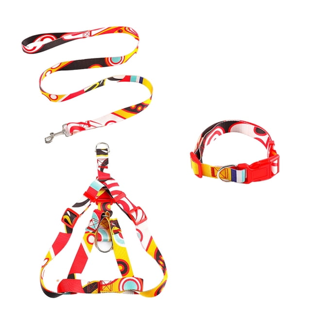 Collar para Mascotas Methold 3 unids/set Correa de Aleación de Zinc Ajustable Pequeño Arnés