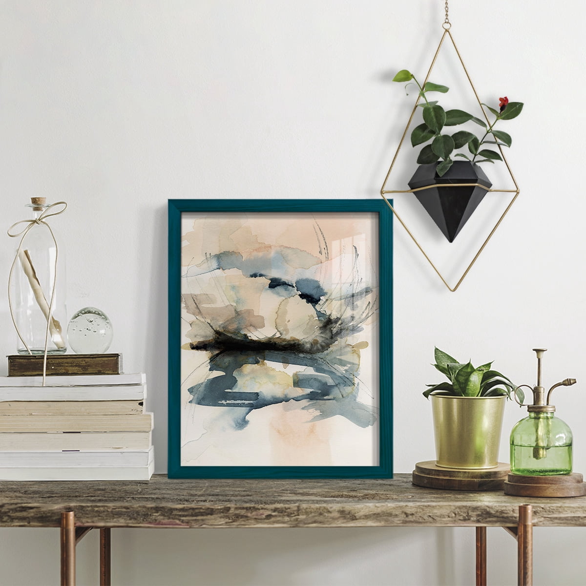 Winter Shoal I - Framed Print w/glass - Ocean Blue