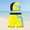 Yellow, variant on NAISIBABY Boys Swim Trunks with Swim Cap Size 8, Quick Dry Stretchy Elastic Waist Kids Graphic Beach Swimsuit 2-Piece (3-14T)