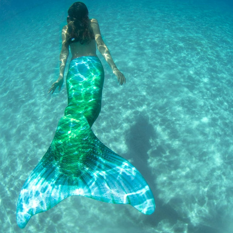 Fin Fun Mermaid Tail with Monofin - Kids 6 - Island Opal