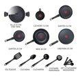 thumbnail image 2 of Batería de Cocina T-Fal 15 Pzas Gris, 2 of 4