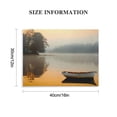 thumbnail image 2 of Chilfamy Foggy Lake Canvas Print Modern Art Decor for Home Living Room Bedroom Kitchen Office Salon Bar 16x12in, 2 of 6