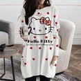 thumbnail image 3 of Camiseta con cuello redondo para mujer, ropa de calle elegante con estampado de Hello Kitty, informal, holgada, Y2K, Otoño, 2023, 3 of 4