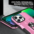thumbnail image 5 of TECH CIRCLE for iPhone 16 Case with Stand Ring Holder, Camera Protection Shockproof Protective Bumper Durable Hybrid Case Cover Support Car Mount Holder for iPhone 16 2024,Pink, 5 of 9