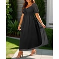 thumbnail image 5 of Vestido Pinup a la moda para invitados de boda, talla grande, gasa 2025, 5 of 5