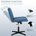 thumbnail image 5 of CL.HPAHKL Swivel Criss Cross Legged Desk Chair Armless, Height Adjustable Modern Makeup Vanity Chair No Wheels, Mid Back Computer Task Chair with Wide Seat for Home Office - Blue, Pack of 1, 5 of 9