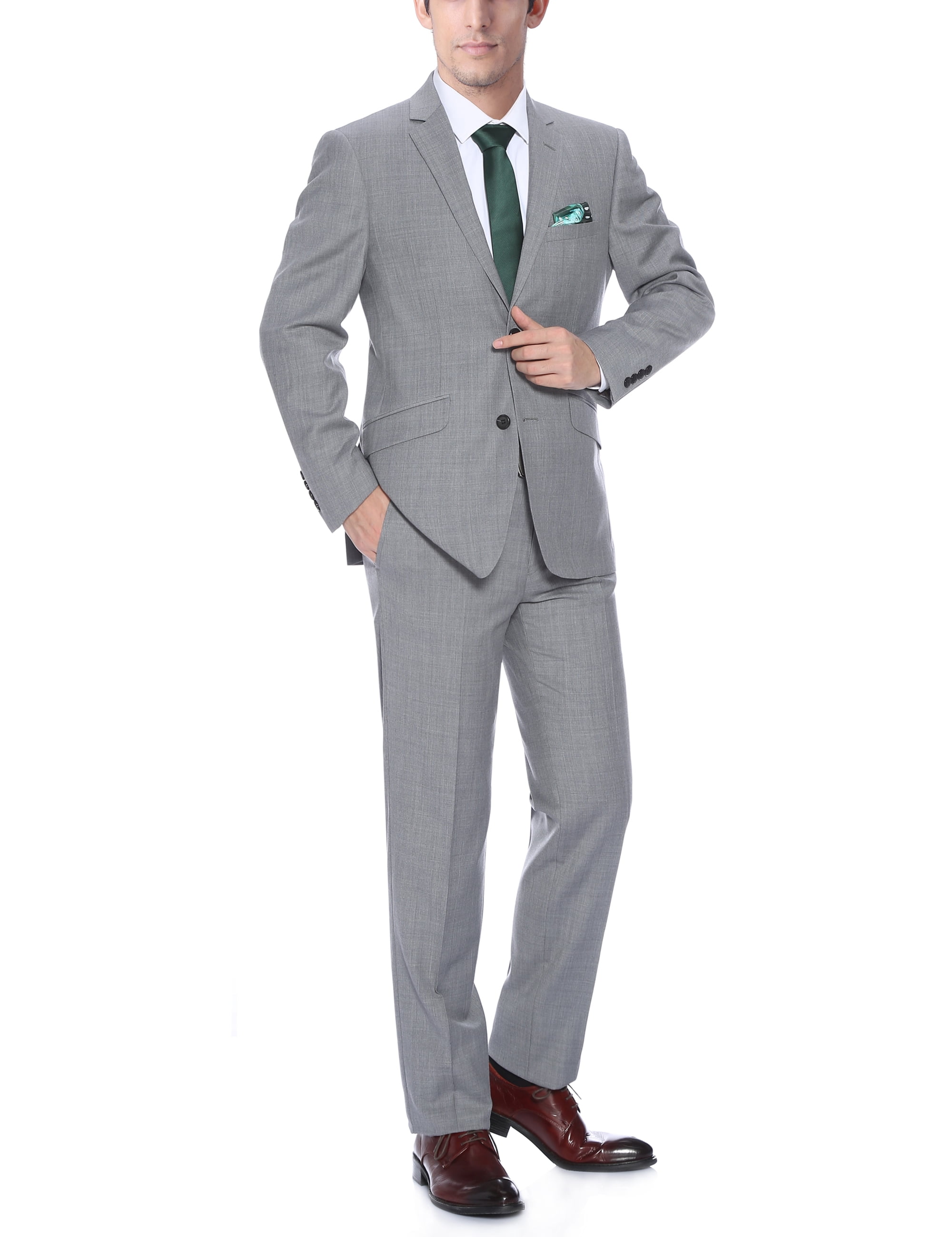 Men's 100% Wool Oxford Grey Stroller Tuxedo Coat Matching Pants 