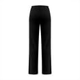thumbnail image 7 of Ribbed Pants for Women, Audhol Women's Elastic Slim Fit Pants Sports Leisure Solid Color Brushed Strip Pocket Casual Pants Knit Pants for Women Black L, 7 of 7