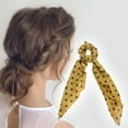 thumbnail image 2 of Unique Bargains 1 Pc Stylish Dots Ribbon Hair Elastics Hair Ties Gold Tone, 2 of 5