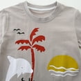thumbnail image 4 of HILEELANG Little Boys' Short Sleeve Tees Cotton Casual Shark Animals Crewneck Summer Top T-Shirts Grey Green 3 Packs Sets 6 Years, 4 of 5