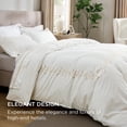 thumbnail image 4 of Funda de edredón Bedsure Luxury Hotel King Size, 100% algodón, color blanco, 4 of 9