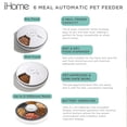 thumbnail image 4 of iHome 6-Meal Automatic Pet Feeder for Wet & Dry Food with 24-Hour Programmable Timer, 4 of 7