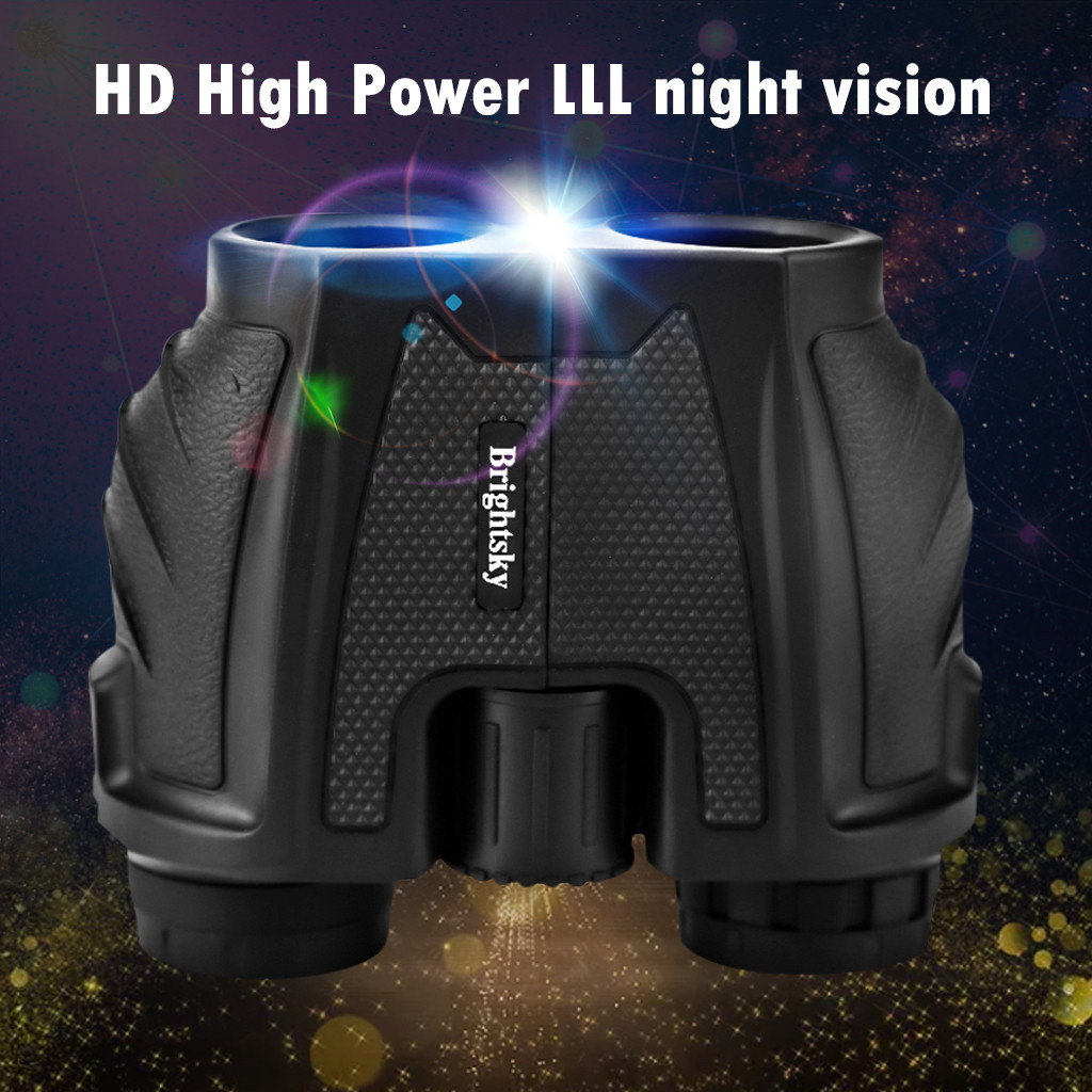 10X25 Compact Binoculars Light Night Vision Large Adults Kids Eyepiece Binocular Black
