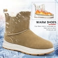 thumbnail image 4 of nsendm Female Shoes Adult Slip on Snow Boots for Women Wide Width Keep Warm Snow Boots Comfortable Mid Boots Shoes Hot Snow Boots for Women Khaki 6.5, 4 of 7
