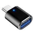 thumbnail image 1 of Trayknick OTG Converter Multi-purpose High-speed Transmission Type-C to USB Mini OTG Adapter Flash Drive Reader with Indicator Light for Smartphone, 1 of 13