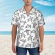 thumbnail image 2 of Balery Hand Drawn Turtle Camisas hawaianas de manga corta para hombre, camisas playeras de corte holgado, camisas de vacaciones con botones,XX-Large, 2 of 7