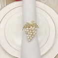 thumbnail image 2 of 36 Piezas Anillos de Servilleta de Perlas Forma de Uva Dorada Servilletero Soporte Hebilla Servilleteros Boda Fiesta DecoracióN de la Mesa Hebillas, 2 of 5