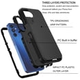 thumbnail image 3 of Ebizware for Samsung Galaxy A15 5G Phone Case, Shockproof Armor Rugged Case Military Grade Heavy Duty 3 in 1 Protection Cover for Galaxy A15 5G - Black, 3 of 8