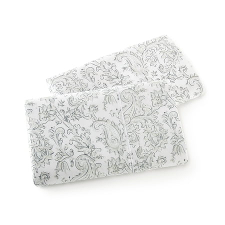 BETTER HOMES & GARDENS 2-PIECE 400 THREAD COUNT PAISLEY TAUPE PERFORMANCE HYGROCOTTON® PILLOWCASE SET, KING