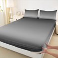thumbnail image 3 of Homewish Modern Abstract Art Twin Sheet Sets,Minimalist Theme Twin Fitted Sheet,Gray Black Ombre Flat Sheet For Girls Kids,Ultra Soft Home Decor,3 Pieces, 3 of 7