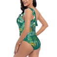 thumbnail image 4 of Honeii Jungle Leopard for women's one-piece swimsuit featuring a chic one-shoulder design experience elegance and style in the water-Medium, 4 of 6